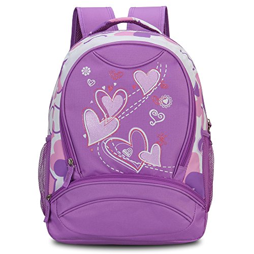 Hynes eagle sweetheart pattern kids  backpack (purple)