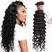 UNice Hair Icenu Series Brazilian Deep Wave Human Hair 1 Bundle Unprocessed Remy Human Hair Weave Extensions Natural Color 18inch