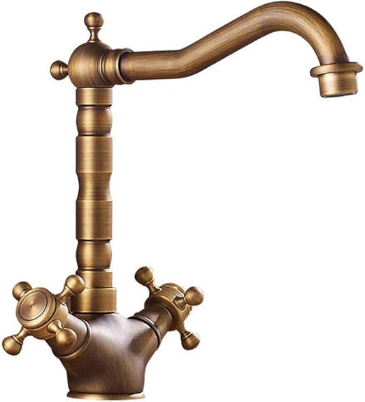 Grifo baño Estilo Europeo completa doble de cobre con doble manija de