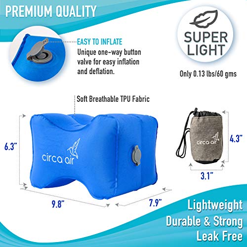 Circa Air Inflatable Knee Pillow for Side Sleepers Orthopedic Knee Pillows for Sleeping