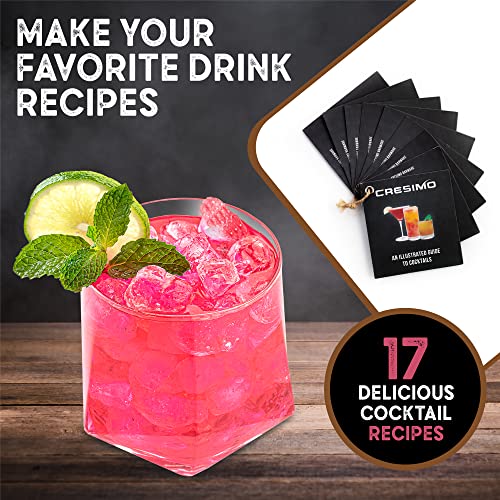 Cocktail Shaker Set 12PC Drink Shakers with Bamboo Stand Ultimate