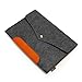 Lavievert Gray Felt Case Real Leather Bottom Bag Magnetic Button Sleeve for Apple 13