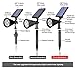 Solar Spotlight, IP65 Waterproof 4 LED Solar Lights Wall Light,Auto-on/Off Security Light Landscape Light 180° angle Adjustable for Tree,Patio,Yard,Garden,Driveway,Pool Area.(2 Pack Warm White/3000K)