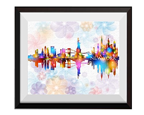 Uhomate-New-York-City-Skyline-NYC-Skyline-Home-Canvas-Prints-Wall-Art-Inspirational-Quotes-Wall-Decor-Living-Room-Bedroom-Bathroom-Artwork-C007-8X10