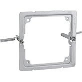 Hubbell-Raco 205RAC Retro-Ring, 4" Square Mounting, Old Work for BX Mount Alarms (Pack of 20),Silver