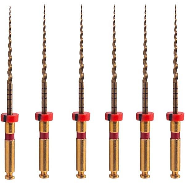 File Rotanti Easyinsmile 25mm File Endodontici Rotanti X-Pro Gold Taper NITI - Confezione Da 6 Per Trattamento Canalare Dentale Estrattore Viti Danneggiate - Foto 3