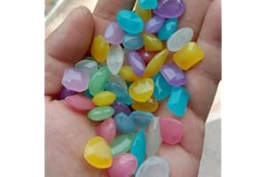 400 Pieces Glow in The Dark Rocks,Luminous Pebbles Glow Stones,Aquarium Glowing Stones,Glowing Stones Luminous Stone Glow in 