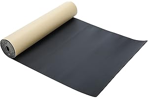 Mono-gatari Sponge Neoprene with Adhesive Foam Rubber Sheet Multi-Function Soundproof Rubber Foam Sheet Closed Cell Neoprene Rubber Roll (1/4” Thk X 12” W X 54” L)
