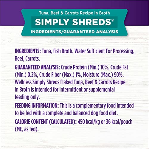 Wellness CORE Simply Shreds Natural Grain Free Wet Dog Food Mixer, Wild