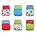 6-pack Bundle Charcoal Bamboo All-in-one AIO Cloth Diapers (Unisex Prints)