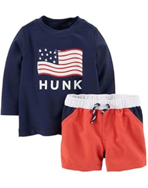 Carter's Baby Boys' 2 Piece 4th of July Swim Set (Baby)