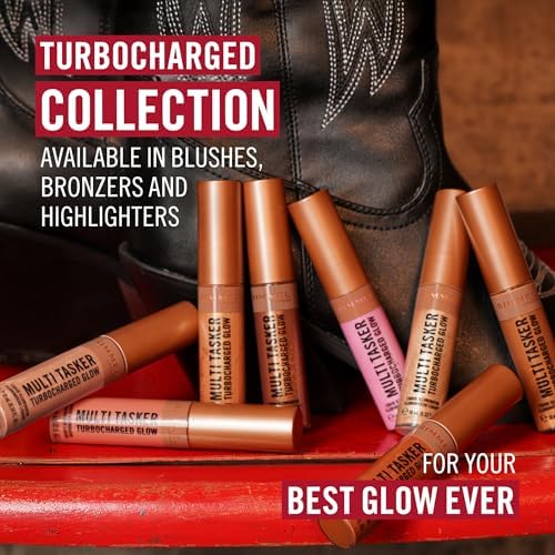 | Multi Tasker Turbocharged Glow | Iluminador Líquido Facial| Tono 004 Chelsea Glow | Perlas Reflectoras de Luz | Fórmula Vegana | 10 ml