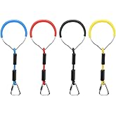 Vomeko 4PCS Set Swing Gymnastic Rings,Children Colorful Swing Gymnastic Ring Kid Climbing Sports Rope Combination Accessory,