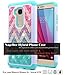 Honor 5x Case, Huawei Sensa Case, NageBee [Hybrid Protective] Armor Soft Silicone Cover with [Studded Rhinestone Bling] Design Diamond Hard Case for Huawei Honor 5x / Sensa LTE - Rainbow Wave