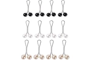 12Pcs Multicolor Headscarf Pearl Pins Clips U Shape Hijab Scarf Lady Muslim Scarf Shawl Clips Scarf Brooches Pin Jewelry Acce