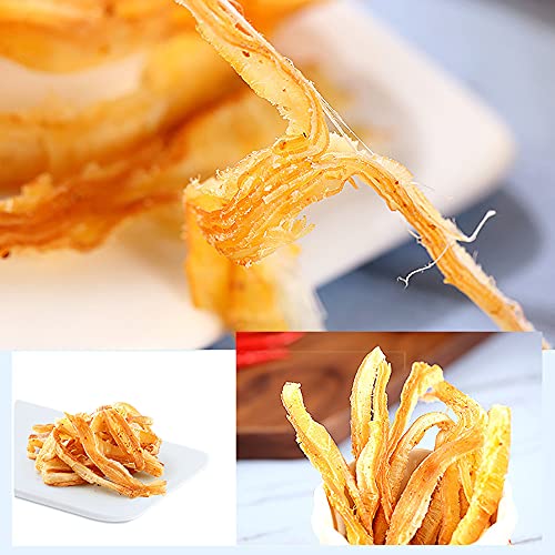 Dried Squid Snack, Roasted Shredded Squid Plain Flavor, Asian Snacks On