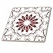 3dRose ct_42008_3 Red and black mandala Plate-Ceramic Tile, 8