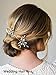 Artio Wedding Hair Pins Accessories with Rhinestones for Brides and Bridesmaids 3 PCS (Gold)