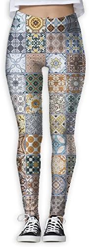 Tinger Ceramic Tiles Patterns From Portugal Womens Power Yoga Pants