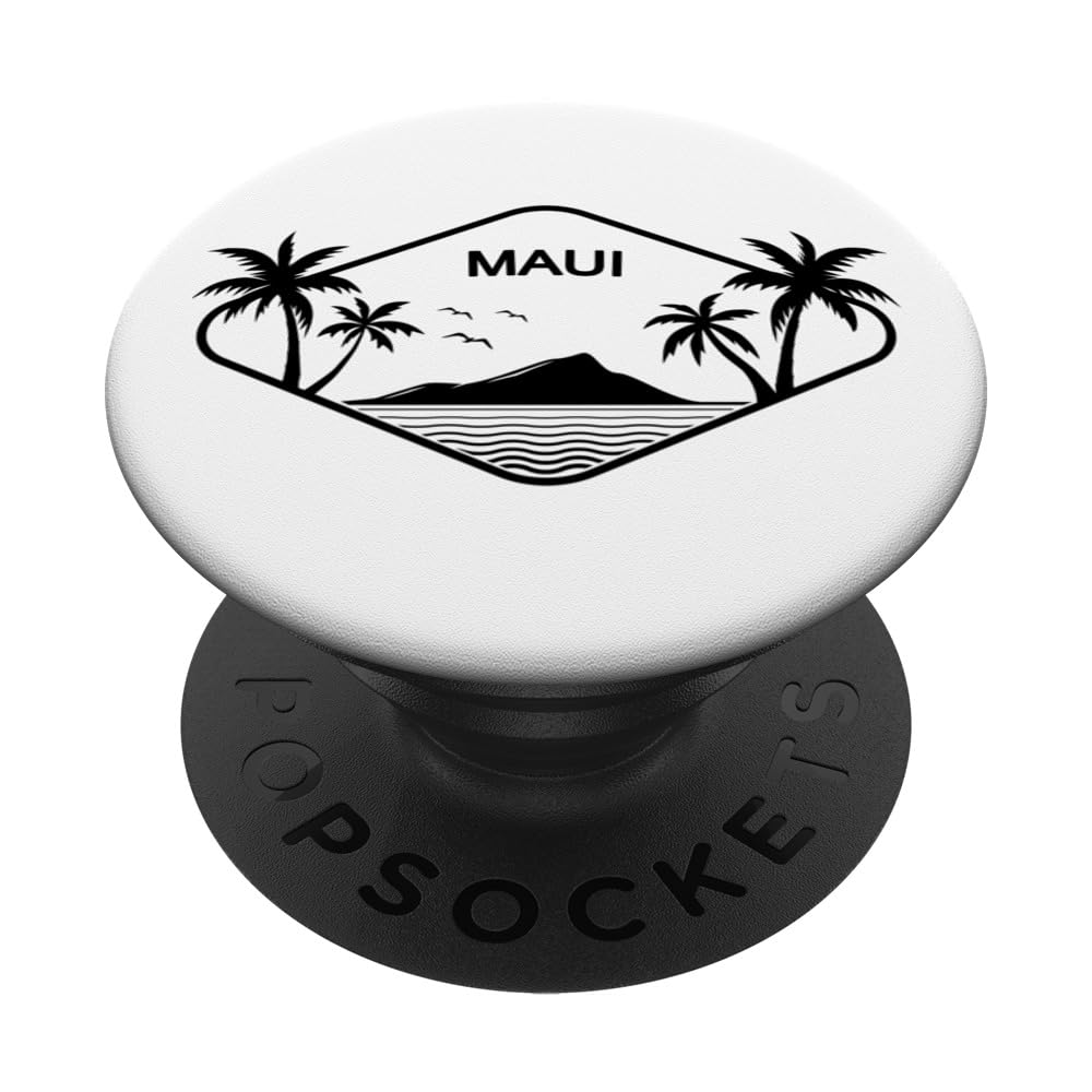 Maui Palms Island Seabirds South Seas Souvenir Hawaii Gift PopSockets Swappable PopGrip