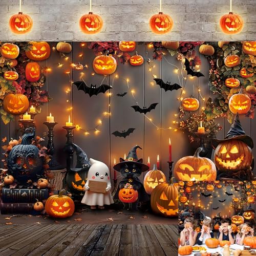 Halloween Pumpkin Photography Backdrop