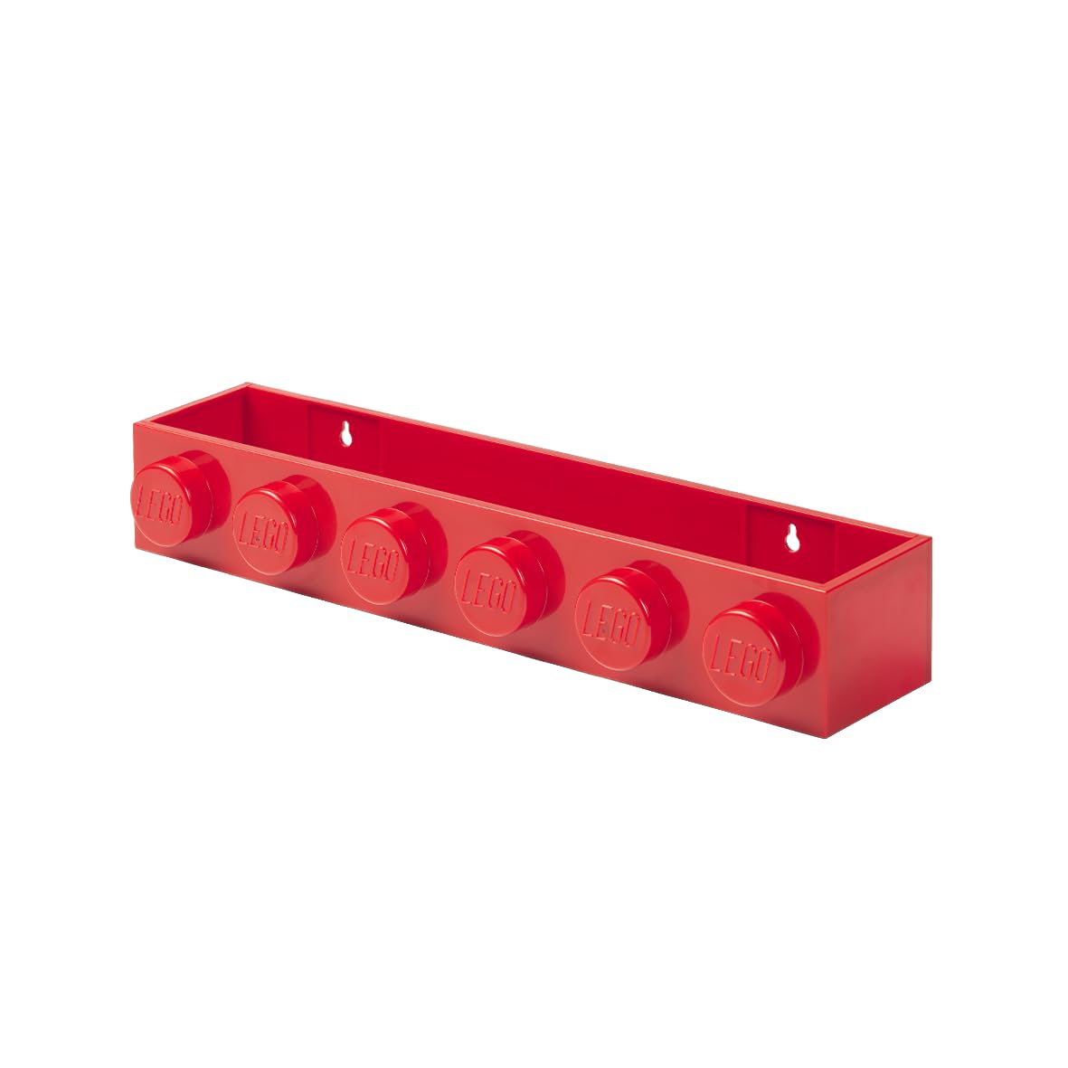 LEGO Book Rack Red - Stylish and Functional Shelf for Bookshelves, Wall Shelves, and Room Decor - Dimensions 480 x 78 x 116 mm, All Ages