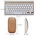 KINGEAR Wireless Keyboard/Mouse Full-size Whisper-quiet Wireless Keyboards and Mouse for Desktop and Mac in Ergonomic Design