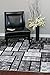 Luxe Weavers Geometric Squares Gray 4x5 Modern Abstract Area Rug