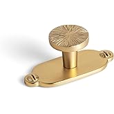 Goo-Ki Zinc Alloy Cabinet Knob with Backplate-Champagne Bronze Drawer Knobs,6 Pack