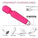 Handheld Vibrator Massager, Cordless Massage for Neck and Back with 20 Modes and 8 Power Speeds, Wireless Rechargeable Waterproof Silicone Massager - Pink