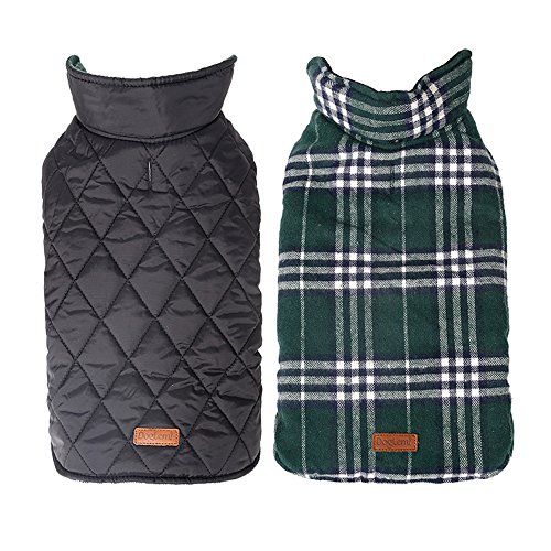 UPC 630420898415, Yaheeda Cozy Waterproof Windproof Reversible British style Plaid Dog Vest Winter Coat Warm Dog Apparel for Cold Weather Dog Jacket for Small Medium Large dogs with Furry Collar (XS - 3XL )