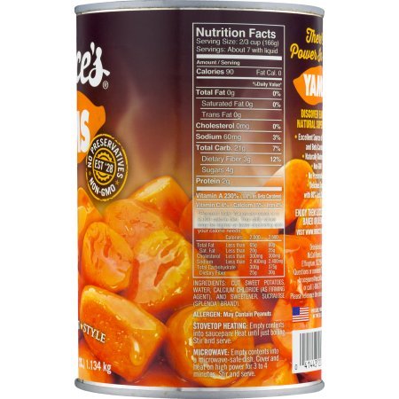 Bruce's Yams, Sweet Potatoes Sweetened with Splenda, 40 oz. can (2 Pack)