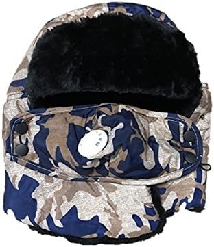 Trapper Ushanka Russian Winter Windproof Hat with Ear Flaps , Cold Weather Face Mask Motorcycle Neck Warmer，Ultimate Thermal Retention in Outdoors For Men and Women