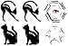 Meccus Eyeliner Stencils, 2 Pairs Cat Eyeliner Stencil & 1 Pair 6 Styles Eyeliner & Eye Shadow Template