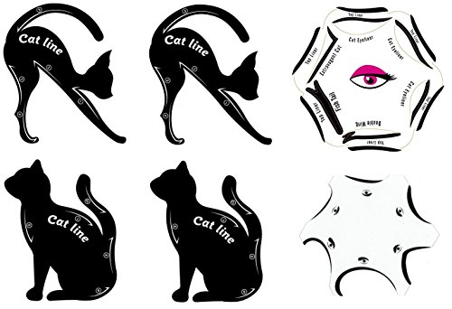 Eyeliner Stencils, 2 Pairs Cat Eyeliner Stencil & 1 Pair 6 Styles Eyeliner & Eye Shadow Template