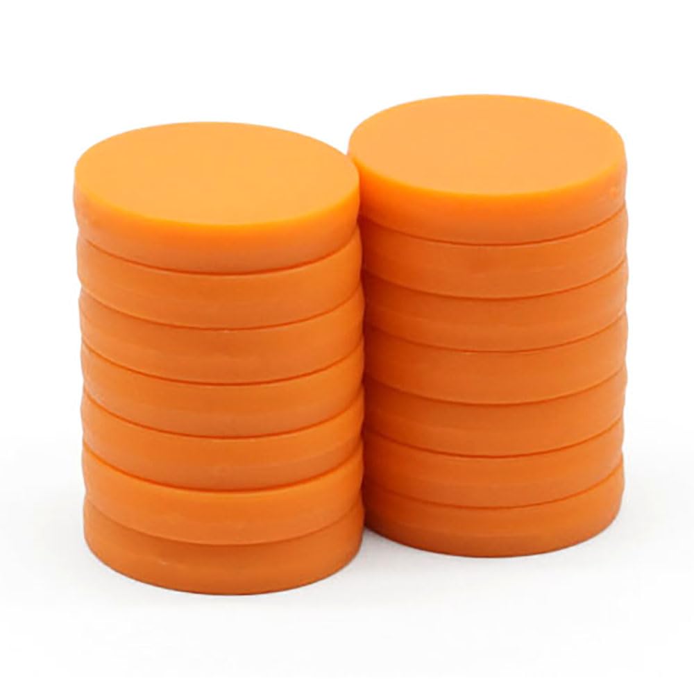 Photo 1 of 0.78 Inch Colorful Neodymium Round Magnets, Plastic Coated Magnet, Rubber Coated Magnets for Fridge, Office, DIY Crafts (Orange - 14 Pack)
