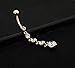 BeOneNew Rhinestone Long Dangle Navel Belly Ring Body Piercing Reverse Sexy Navel Rings Jewelry