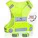 GoxRunx Reflective Vest Running Gear, Lightweight Motorcycle Cycling Reflective Vests with Large Pocket & Adjustable Waist for Women Men, Running Safety Vest with Reflective Bands
