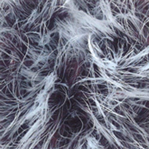 James C Brett Faux Fur Knitting Wool / Yarn 100g - H6 Burgundy/White