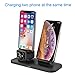 3 in 1 Wireless Charger Station Stand Pad for iPhone X/XS/XR/8/7/6s/Plus,Apple Watch Charger for Apple Watch 4/3/2/1 Airpods Charging Dock Stand for airpods 1 2