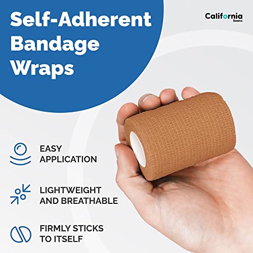 Self Adhesive Bandage Wrap 2 inch by 5 Yards Self Adhering Non Woven