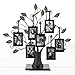 Klikel Family Tree Picture Frame Stand with 6 Hanging Photo Picture Frames - Medium Metal Tree 12 X 11 - Holds 6 Ornamental 2x3 Frames