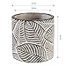 POTEY Cement Plant Pots Concrete Flower Planters Medium Pot with Drain Hole Leaf Cylind Bronze