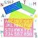 Letter Stencils Set for Kids - 4 Alphabet Number Stencils Large and Small Shape - Plastic Kid Stencil Letters and Numbers for Art - Preschool ABC Letter Templates - Lettering Stencils for Craft