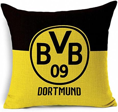 E-sunshine® Thick Cotton Blend Linen Square Throw Pillow Cover Decorative Cushion Case Pillow Case 18 X 18 Inches / 45 X 45 cm, New Football Club Badge (Dortmund)