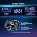 Bluetooth FM Transmitter Quick Charge 3.0, Wireless Car Radio Transmitter Kit 1.7” LED Display, Dual USB Ports, Compatible iPhone, Samsung, etc, Hands Free Kit