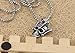 ATAZUA Eosing Silver Joker Clown Skull Biker Punk Mens Stainless Steel Necklace + Rolo Chain