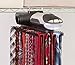 ClosetMate Motorized Tie Rack - Battery Operated Electric tierack - Built in LED Light Fits More than 70 Ties and Belts - Rotating Tie Racks has Added J hooks to work with wired shelving
