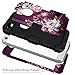 Hocase iPhone SE 2016 Case, iPhone 5s Case,Heavy Duty Shockproof Hard Plastic+Silicone Rubber Bumper Dual Layer Full-Body Protective Case for iPhone SE 1st Generation/5s/5 - Royal Purple Flowers