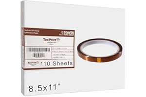 Texprint R Sublimation Paper 8.5x11 inch for Ricoh Printers, Dye Sublimation Transfer Dt Heavy Paper Includes Innosub Tape for Durable and Vibrant Printing Results, Pack of 1 [110 Sheets ]